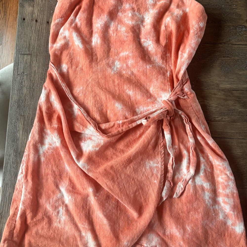 Altar'd State Orange Tie-Dye Mini Dress